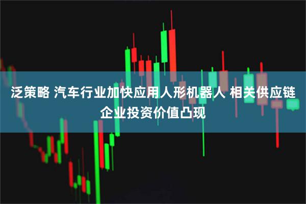 泛策略 汽车行业加快应用人形机器人 相关供应链企业投资价值凸现